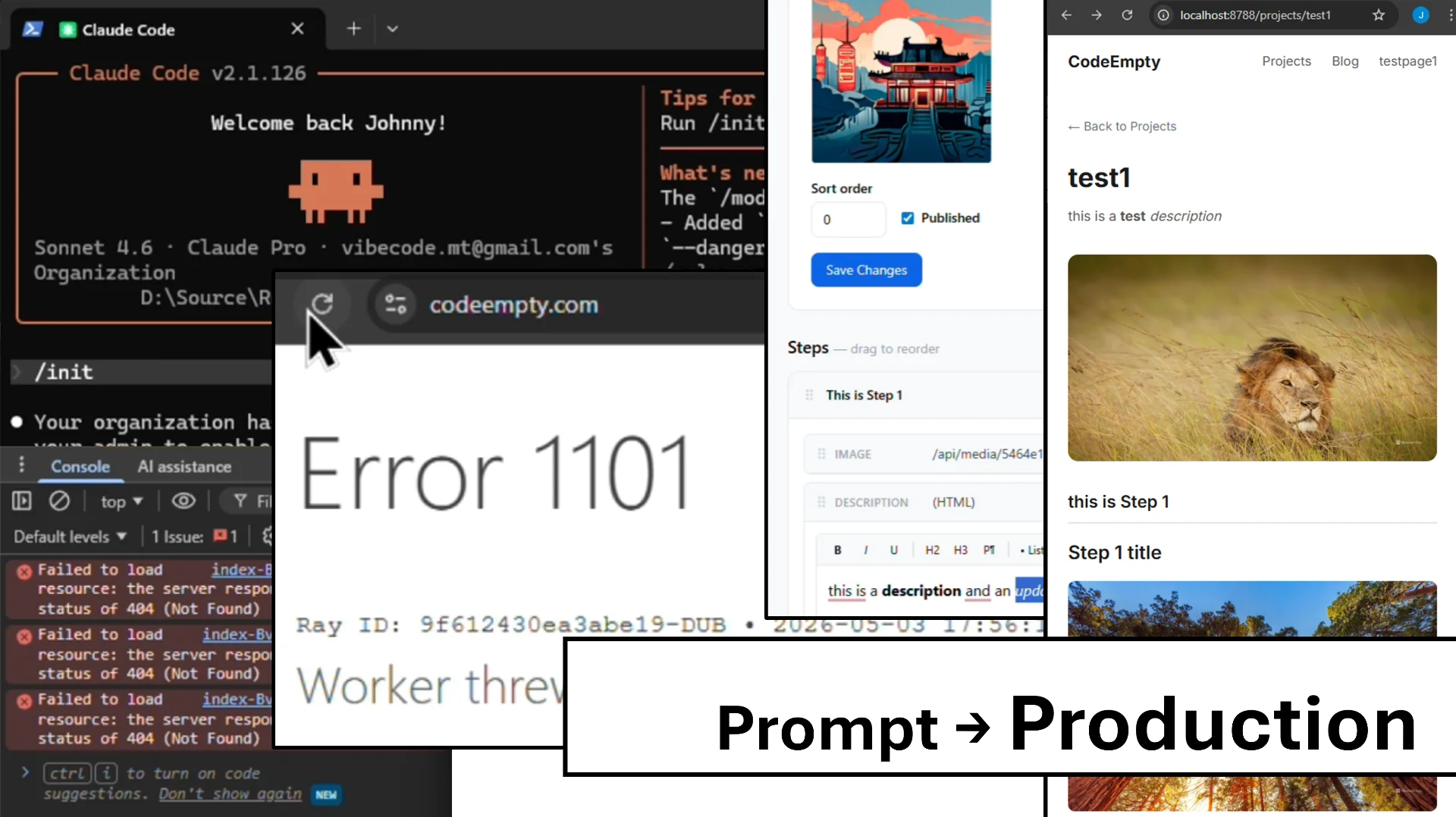 Building CodeEmpty.com with AI — From Prompt to Production